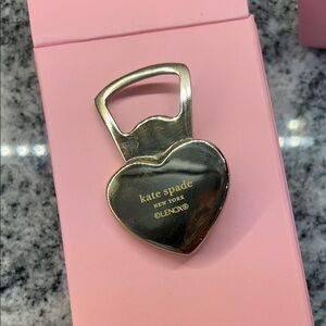 Kate Spade Park circle LENOX heart bottle opener Valentine’s Day gift Wedding